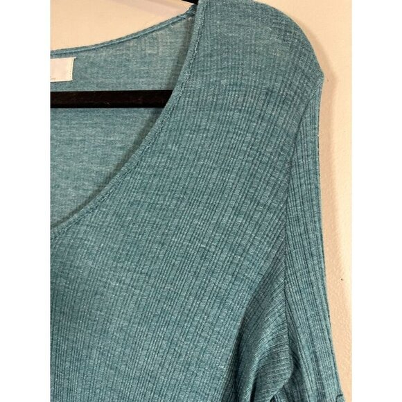 Free People Top Women XS Green Pullover Tiered Boho Peasant Hippie Cowgirl Retro - Picture 4 of 12